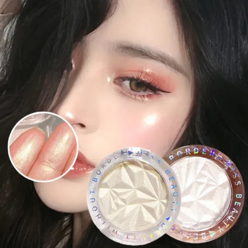 Face Contour Powder Palette Diamond Shimmer Highlighter Brightening